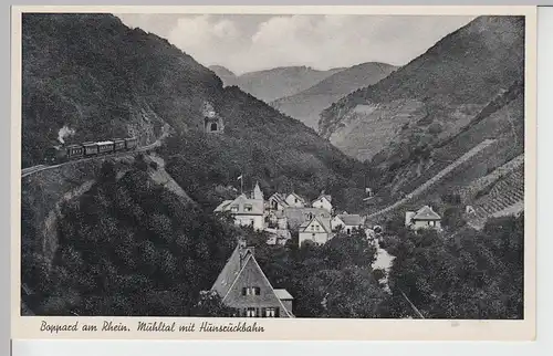 (110151) AK Boppard, Rhein, Mühltal, Hunsrückbahn, nach 1945