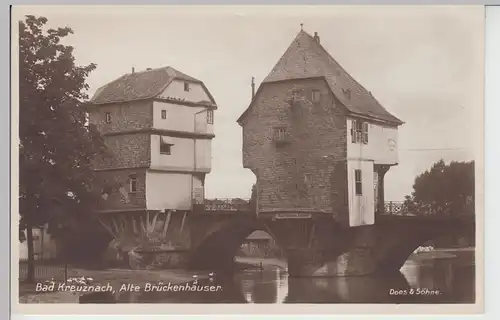 (109920) Foto AK Bad Kreuznach, Brückenhäuser, Sattler 1925