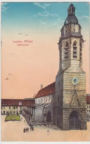 (109819) AK Landau, Pfalz, Stiftskirche 1919