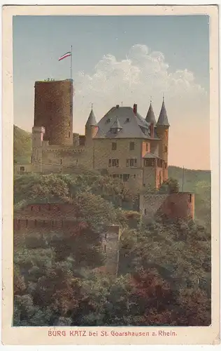 (109726) AK Burg Katz, St. Goarshausen, vor 1945