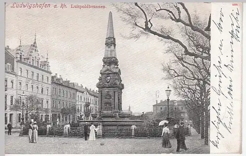 (109681) AK Ludwigshafen, Rhein, Luitpoldbrunnen 1906