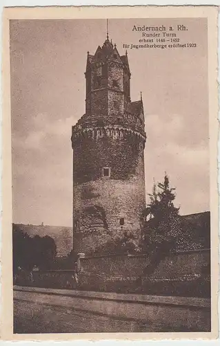 (108985) AK Andernach, Runder Turm, ab 1923
