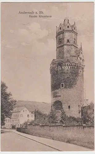 (108982) AK Andernach, Runder Turm, Hotel Schaefer, Am Schänzchen, vor 1945