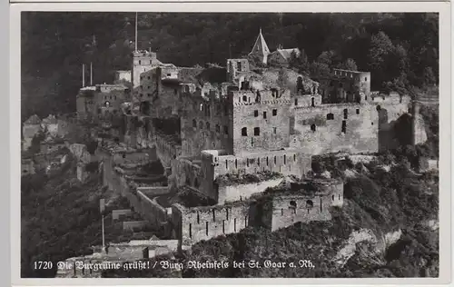 (108914) Foto AK Burg Rheinfels, St. Goar, vor 1945