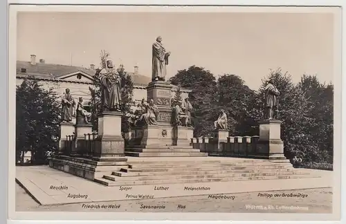 (108894) Foto AK Worms, Rhein, Lutherdenkmal, vor 1945