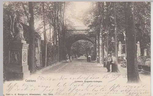 (108847) AK Koblenz, Kaiserin Augusta Anlagen 1903