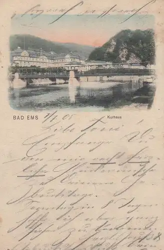 (108132) AK Bad Ems, Kurhaus, 1905