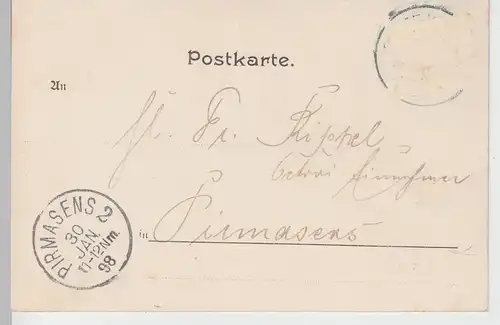 (107460) AK Gruss aus Bad Dürkheim, Curgarten, 1898