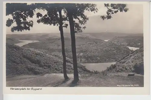 (107411) Foto AK Vierseenplatz bei Boppard, vor 1945