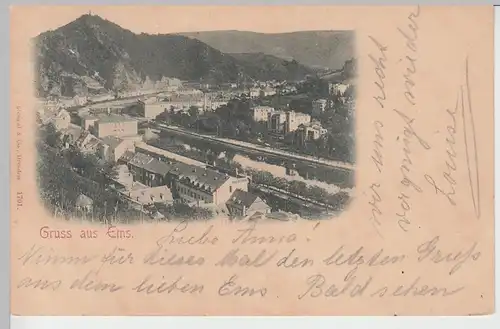 (106314) AK Gruss aus Ems, Partie 1901