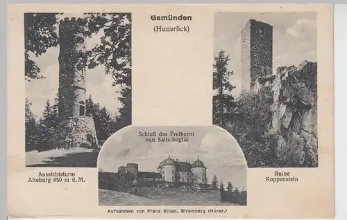 (104293) AK Gemünden (Hunsrück), Mehrbildkarte, 1925