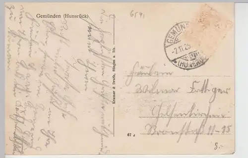 (104293) AK Gemünden (Hunsrück), Mehrbildkarte, 1925