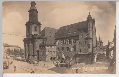 (101777) Foto AK Worms, Dreifaltigkeitskirche u. Cornelianum, 1920/30er