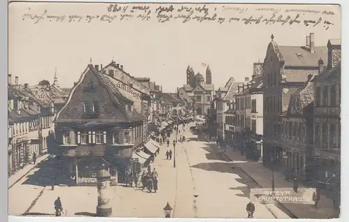 (101757) Foto AK Speyer, Hauptstraße, Blick zum Dom, 1920er