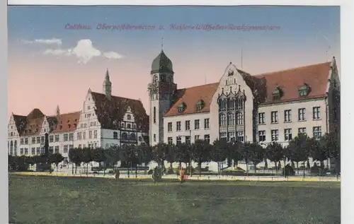(100382) AK Koblenz, Oberpostdirektion, Kaiser Wilhelm Realgymnasium, vor 1945