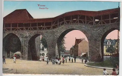 (100380) AK Worms, Raschitor, aus Leporello, vor 1945