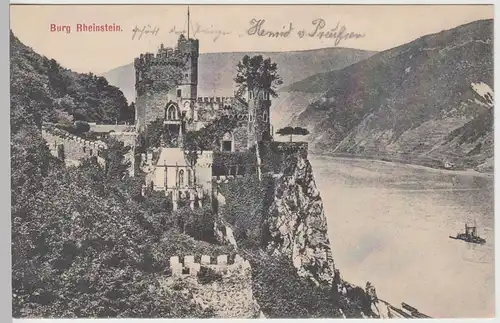 (100373) AK Burg Rheinstein, Trechtingshausen, vor 1945