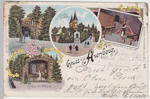 (100370) AK Gruß aus Arenberg, Werkstätte des Joseph, Lourdesgrotte 1901