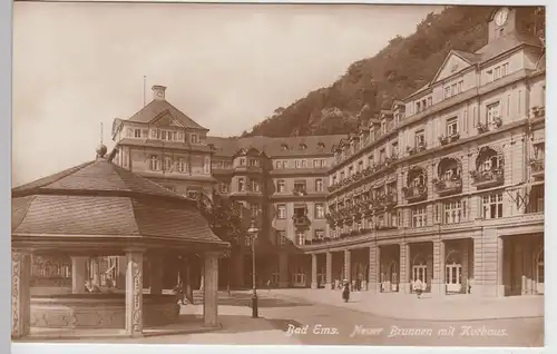 (100326) Foto AK Bad Ems, Neuer Brunnen, Kurhaus, vor 1945