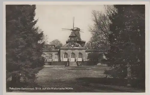 (80848) Foto AK Potsdam, Sanssouci, Historische Mühle, vor 1945
