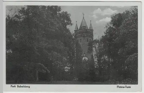 (64684) AK Potsdam, Park Babelsberg, Flatowturm, vor 1945