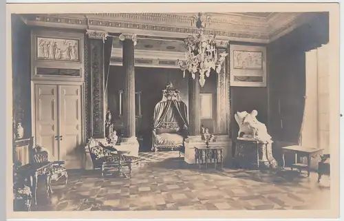 (52657) Foto AK Potsdam, Schloss Sanssouci, Schlafzimmer, vor 1945