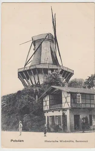 (110344) AK Potsdam, Historische Windmühle, 1917