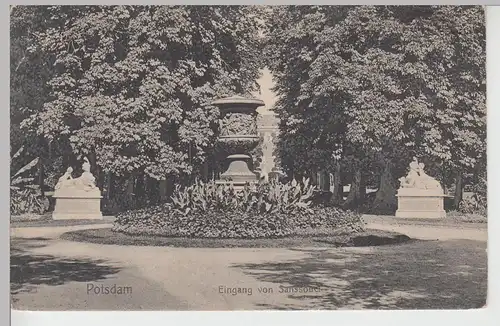 (108742) AK Potsdam, Sanssouci, Eingang 1907