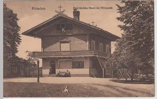 (105235) AK Potsdam, Bayrisches Haus im Wildpark, vor 1945