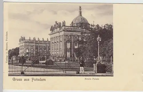 (105233) AK Gruß aus Potsdam, Neues Palais, bis 1905