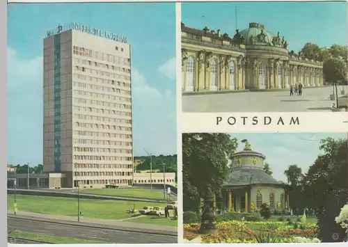 (101885) AK Potsdam, Mehrbildkarte Interhotel, Sanssouci 1970