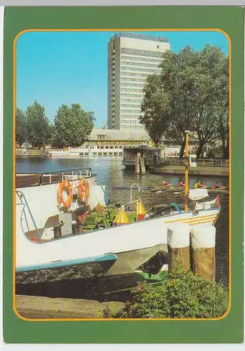 (100439) AK Potsdam, Interhotel, Hafen Weiße Flotte 1988