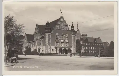 (8732) Foto AK Posen, Poznan, Universität, vor 1945