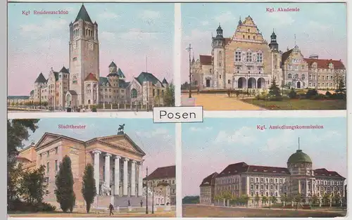 (112458) AK Posen, Poznan, Akademie, Ansiedlungskommission, Feldpost 1916