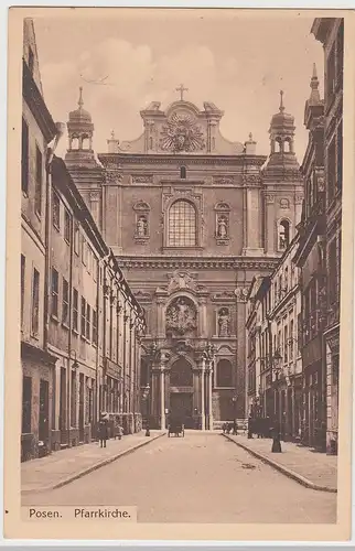 (106809) AK Posen, Poznan, Pfarrkirche, vor 1945