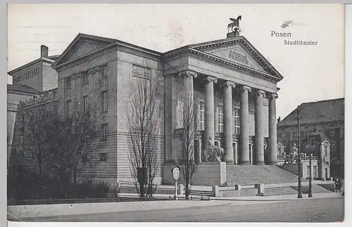 (103939) AK Posen, Poznan, Stadttheater, Feldpost 1918