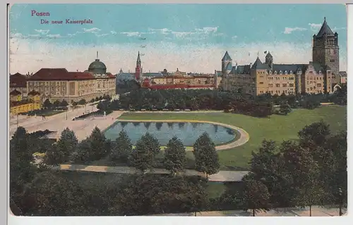 (100126) AK Posen, Poznan, Kaiserpfalz, Feldpost 1917