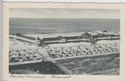 (74271) AK Ostseebad Swinemünde, Swinoujscie, Badeanstalt, 1940