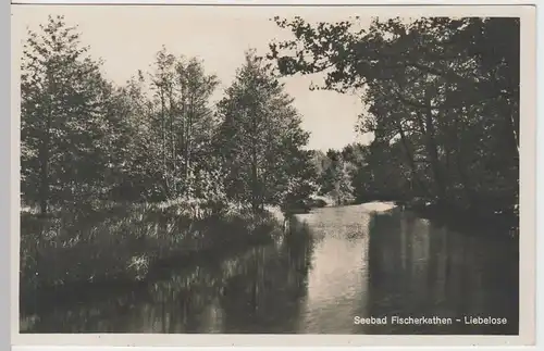 (59421) Foto AK Seebad Fischerkathen (Pogorzelica), Lieblose, vor 1945