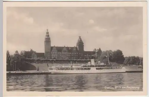 (35993) Foto AK Stettin, Szczecin, Blick zur Regierung, vor 1945