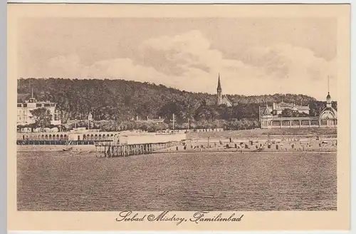 (34864) AK Ostseebad Misdroy, Miedzyzdroje, Familienbad, vor 1945