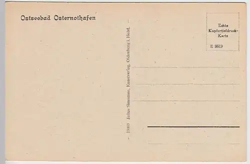 (31289) AK Ostseebad Osternothafen, Dünen a. Meeresstrande, vor 1945