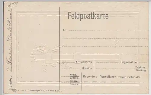 (114649) AK Deutscher Gruß, Die besten Glückwünsche z. Jahreswechsel 1914-18