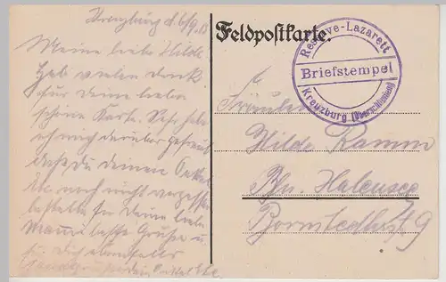 (114024) Künstler AK Patriotika, Nun wollen wir sie verdreschen, Feldpost 1915