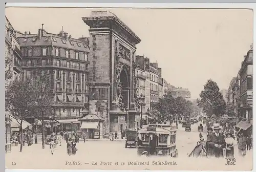(53547) AK Paris, La Porte et le Boulevard Saint-Denis, um 1910