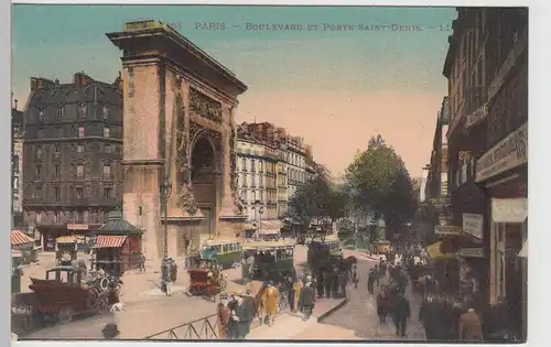 (110123) AK Paris, Boulevard et Porte Saint Denis, vor 1945