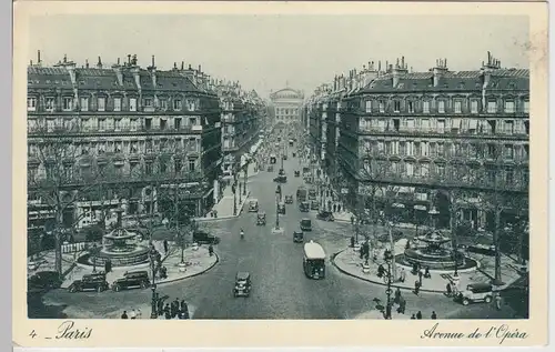 (110110) AK Paris, Avenue de l'Opéra 1934