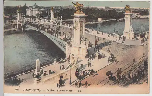 (110077) AK Paris, Le Pont Alexandre III., 1913