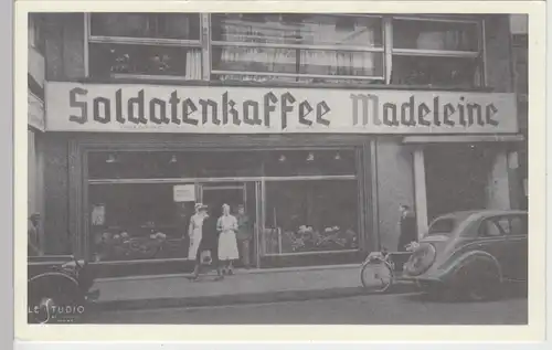 (109957) AK Soldatenkaffee Madeleine, Paris, 2. WK, Repro.