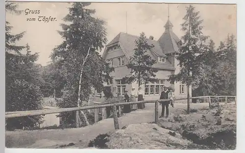 (92605) AK Zittau, Oybin, Gruß vom Töpfer, Töpferbaude 1908